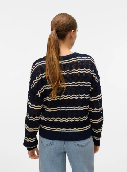 Bella Navy Striped Pullover