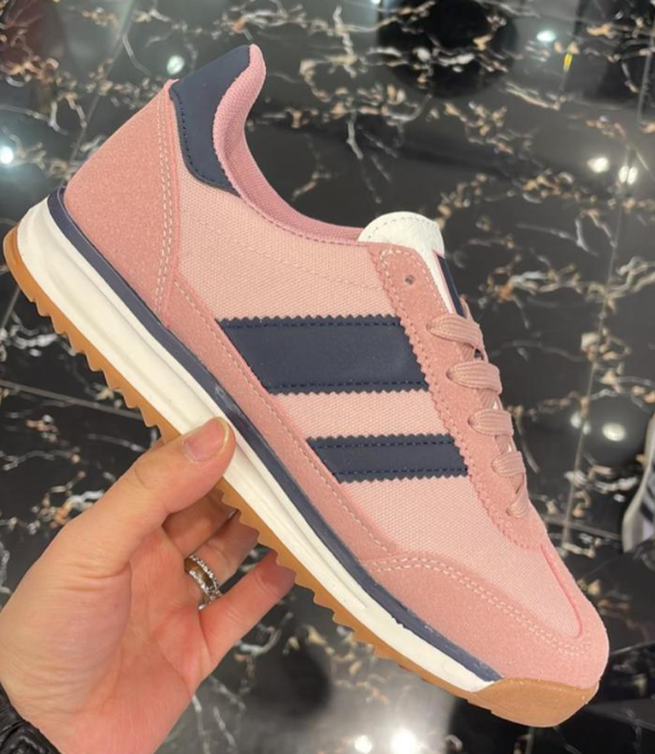 Britney Pink Side Stripe Trainers