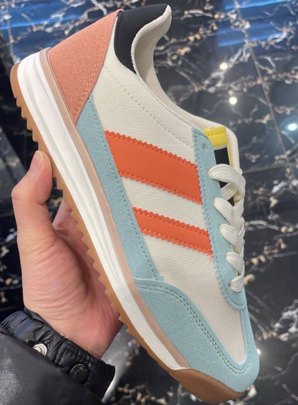 Britney Mix Colour Side Stripe Trainers