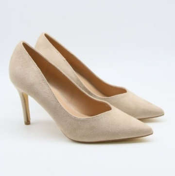 Saoirse Beige Suede Court Shoes