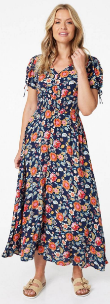 Lucienne Navy Floral Maxi Dress