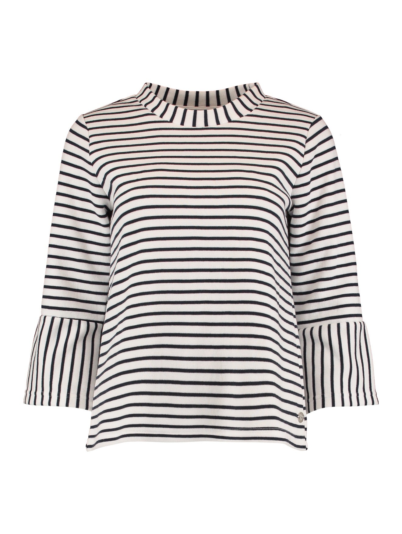 Kiana Navy Stripe White Top