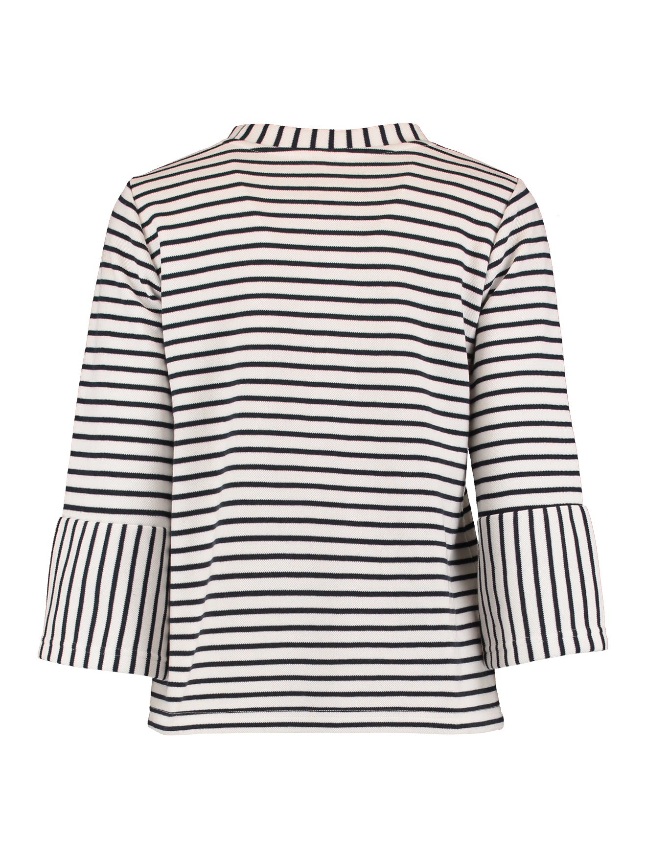 Kiana Navy Stripe White Top