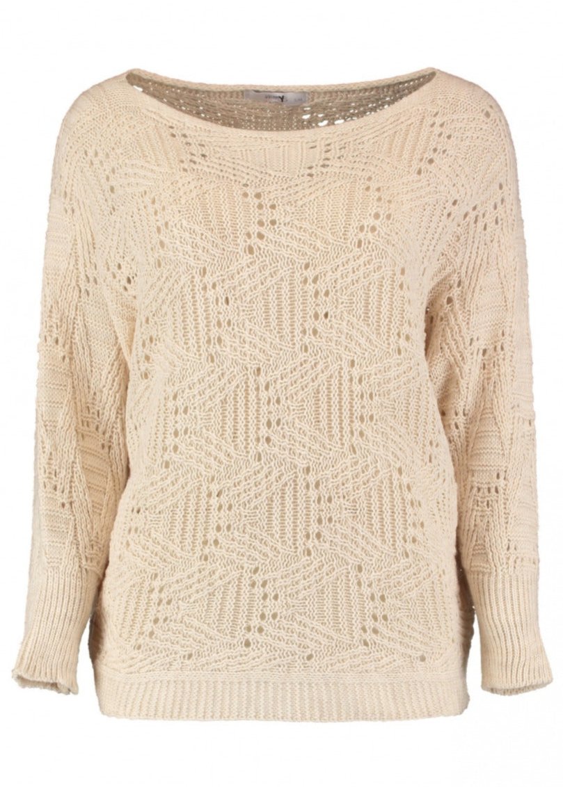 Tola Beige Eyelet Knit Jumper