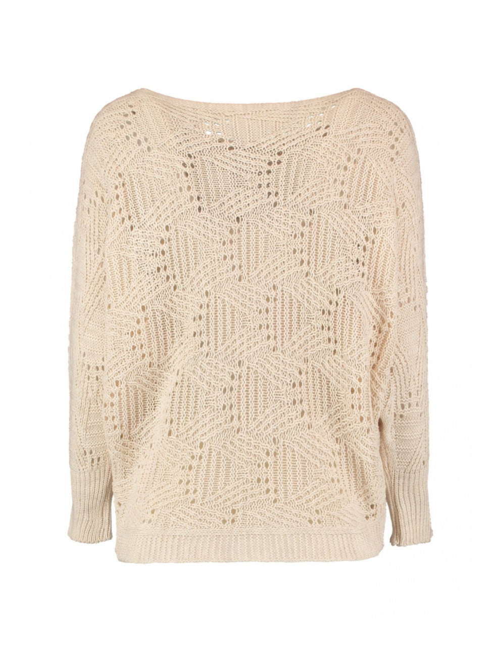 Tola Beige Eyelet Knit Jumper