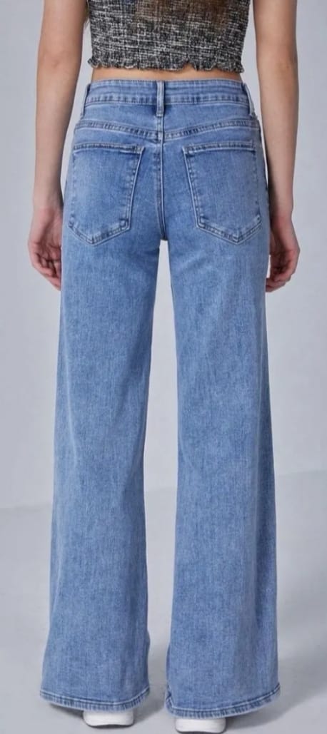 Jaxon Blue High Waist Wide Jeans