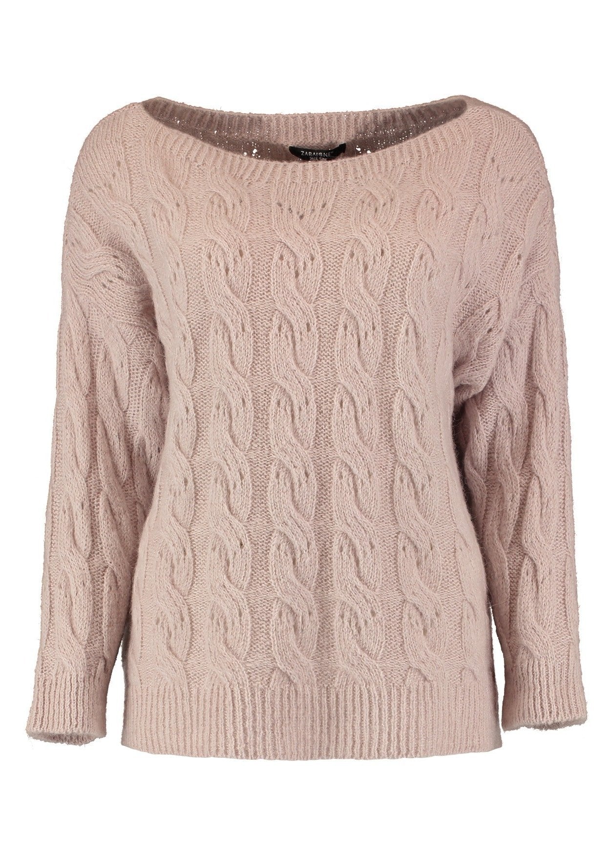 Conny Beige Braided Knit Pullover