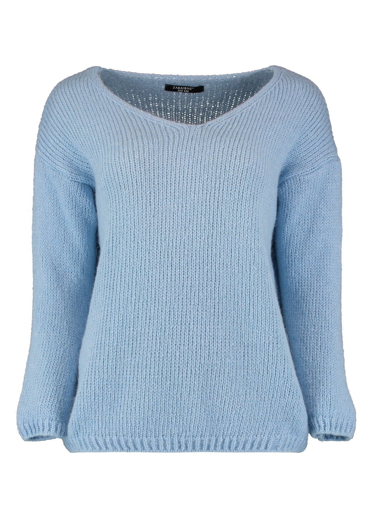 Cecilia Blue V Neck Pullover