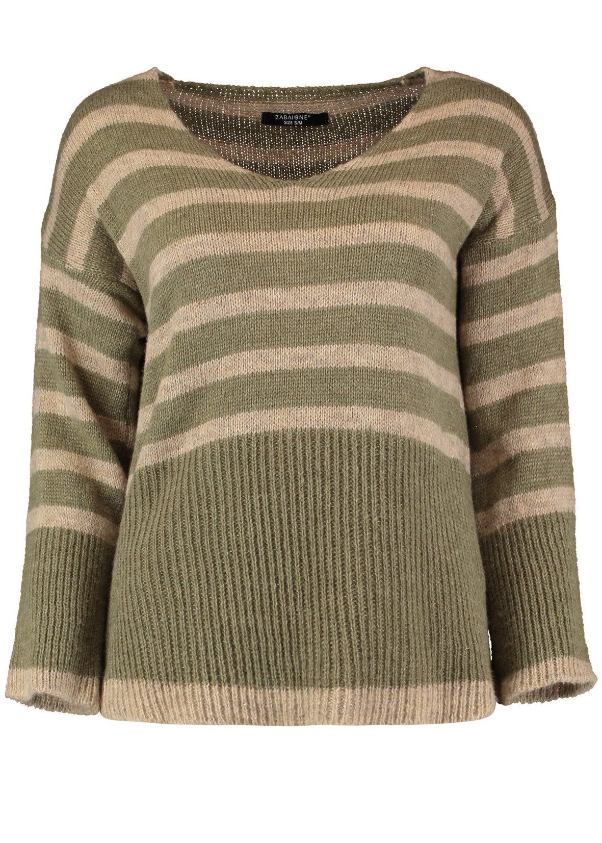 Nora Khaki Stripe Pullover