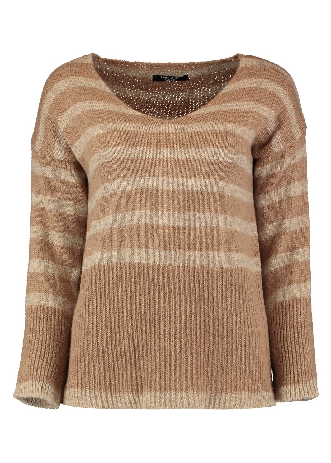 Nora Taupe Stripe Pullover