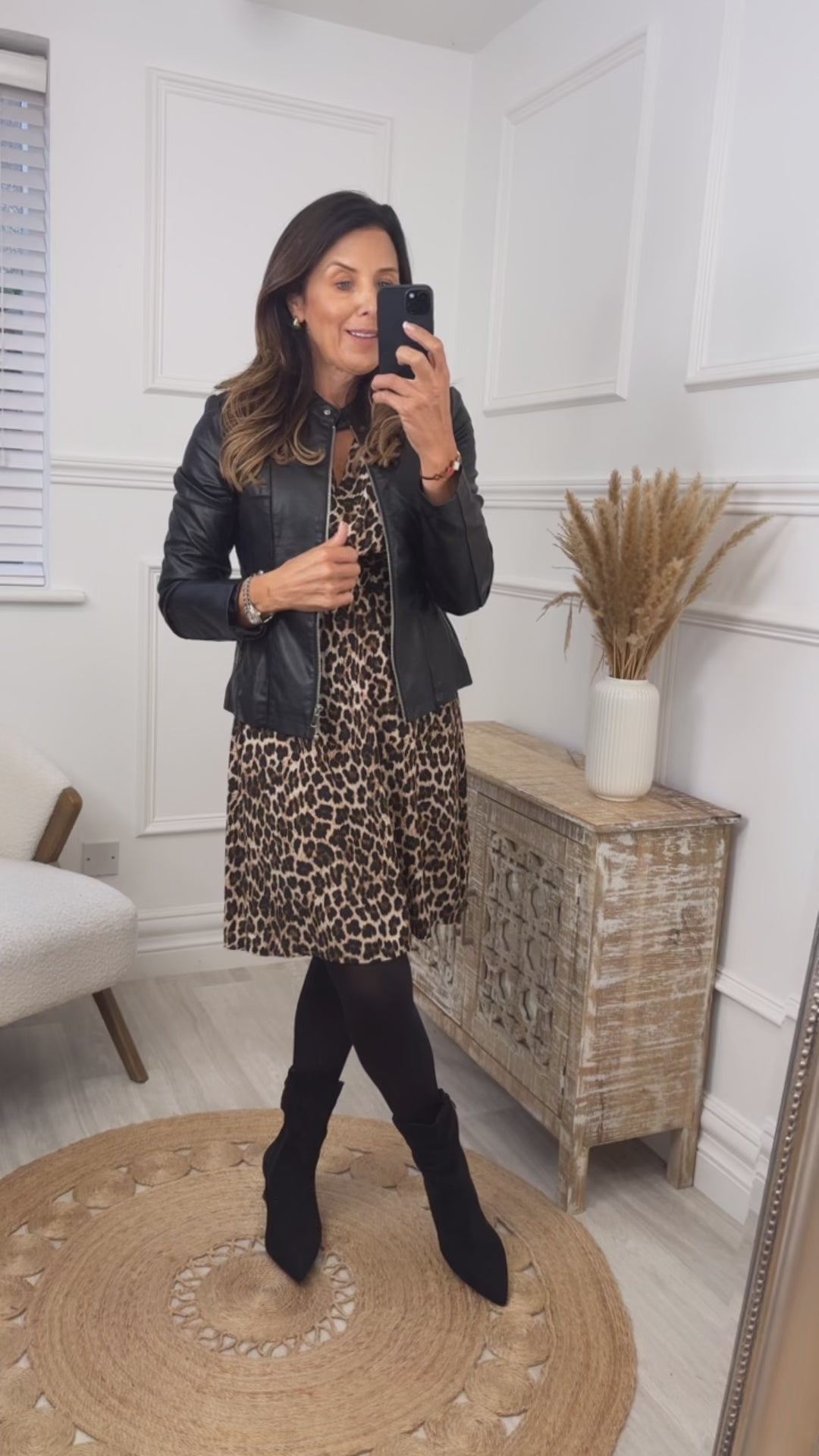 Wrenly Leopard Wrap Midi Dress