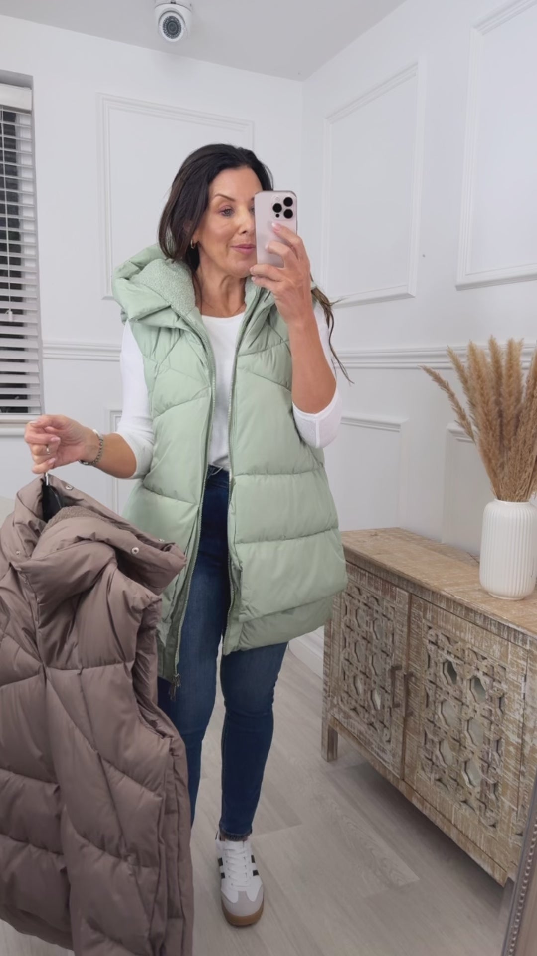 Liva Sage Layered Puffer Gilet