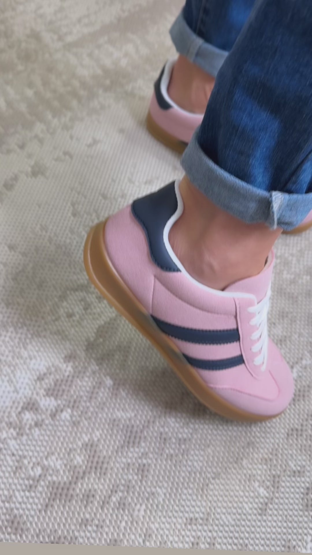 Paloma Blush Side Stripe Sneakers