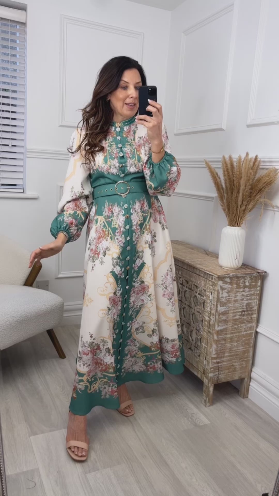 Toria Green Floral Maxi Dress