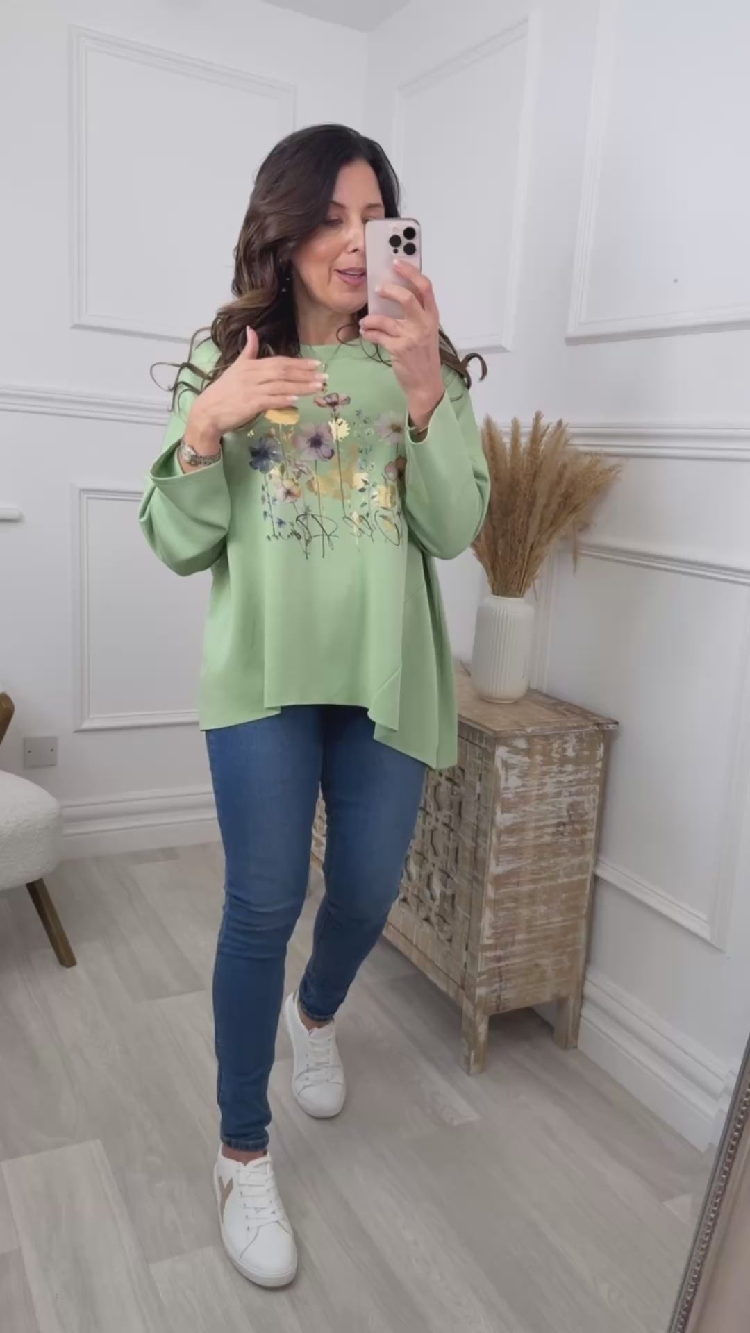 Lynda Green Floral Top