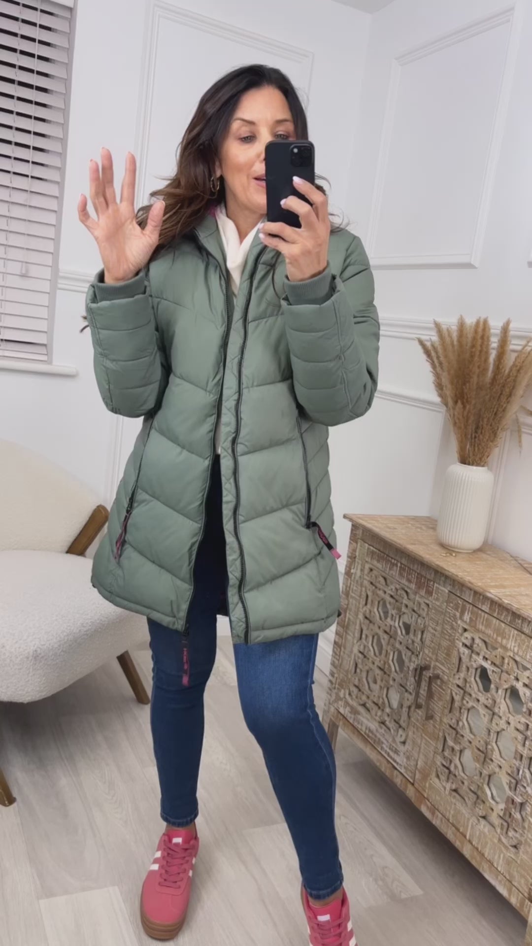 Julika Khaki Puffer Jacket