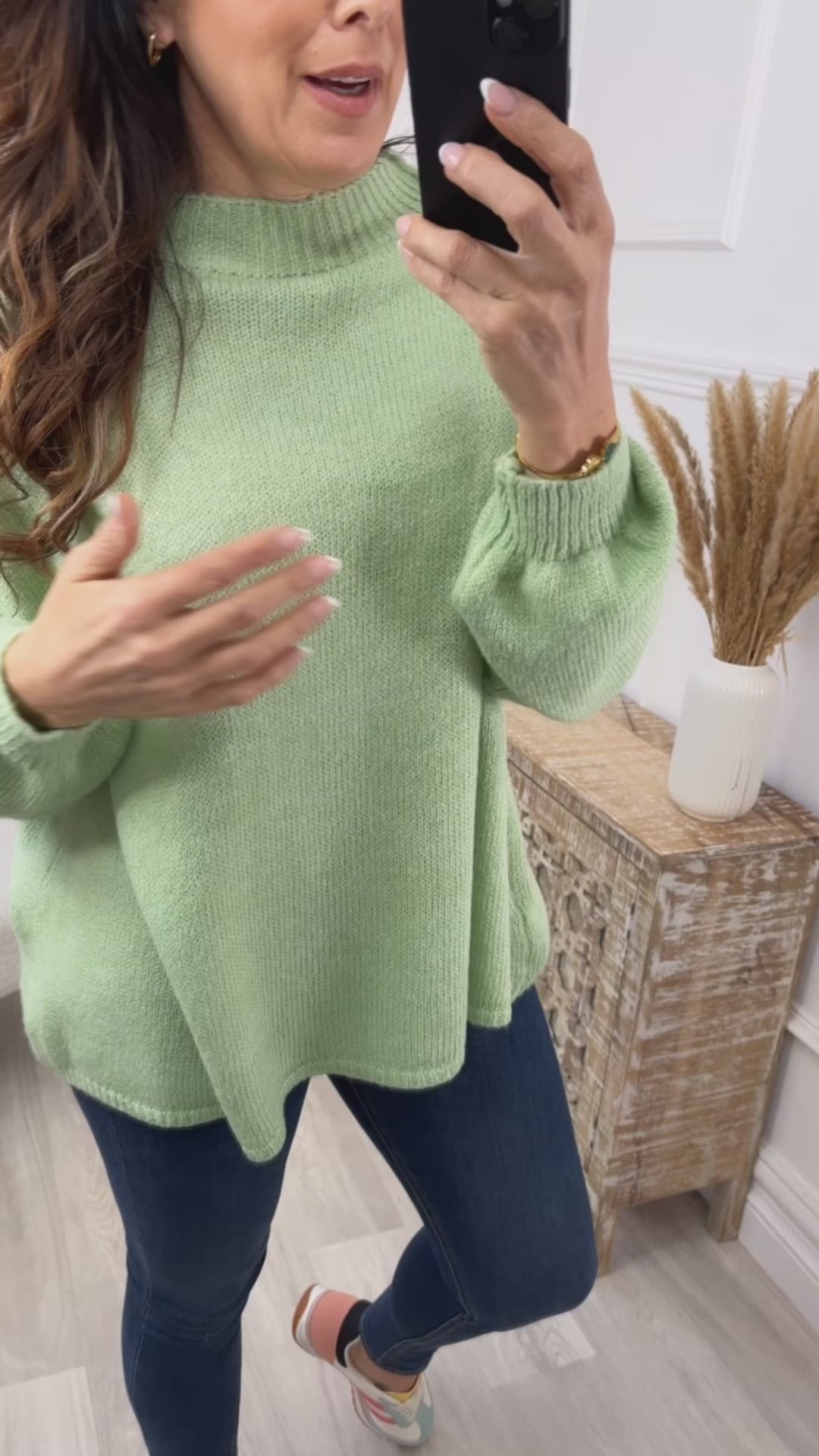 Anastasia Green Seam Detail Sweater