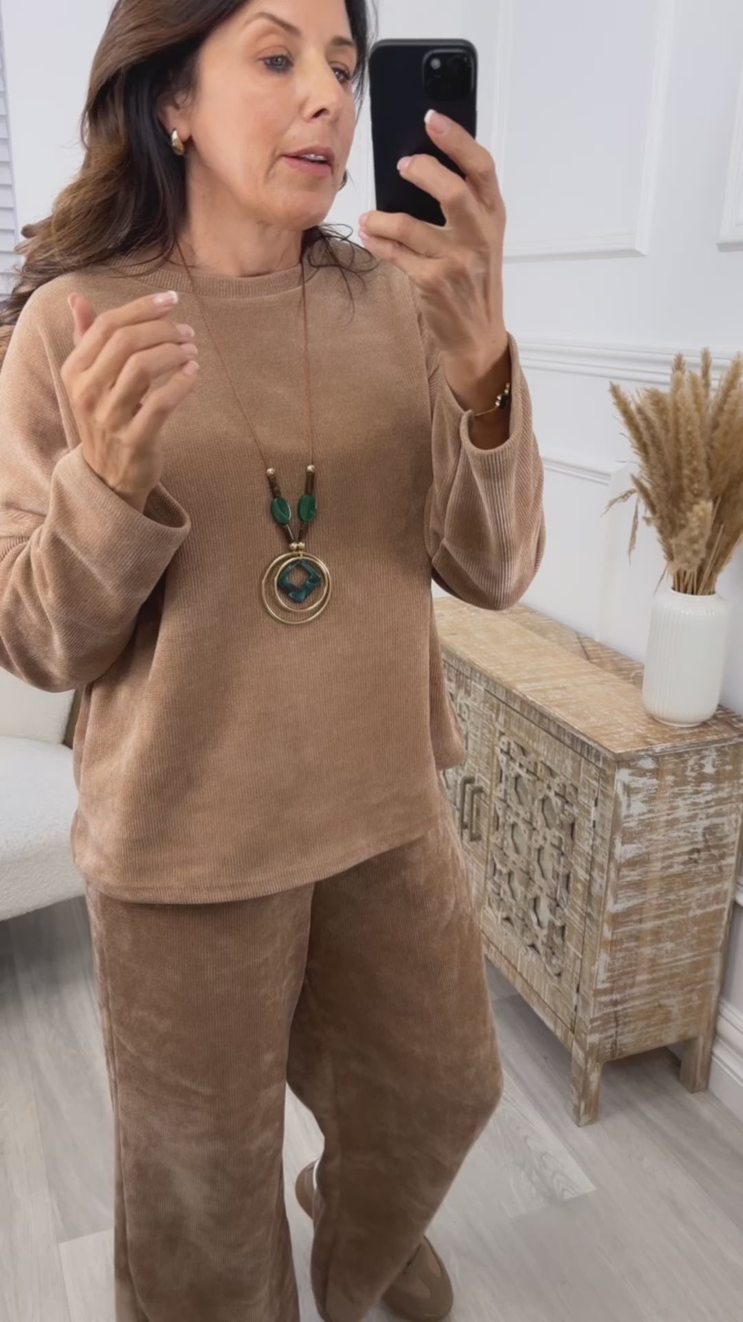 Brenda Camel Velour Set