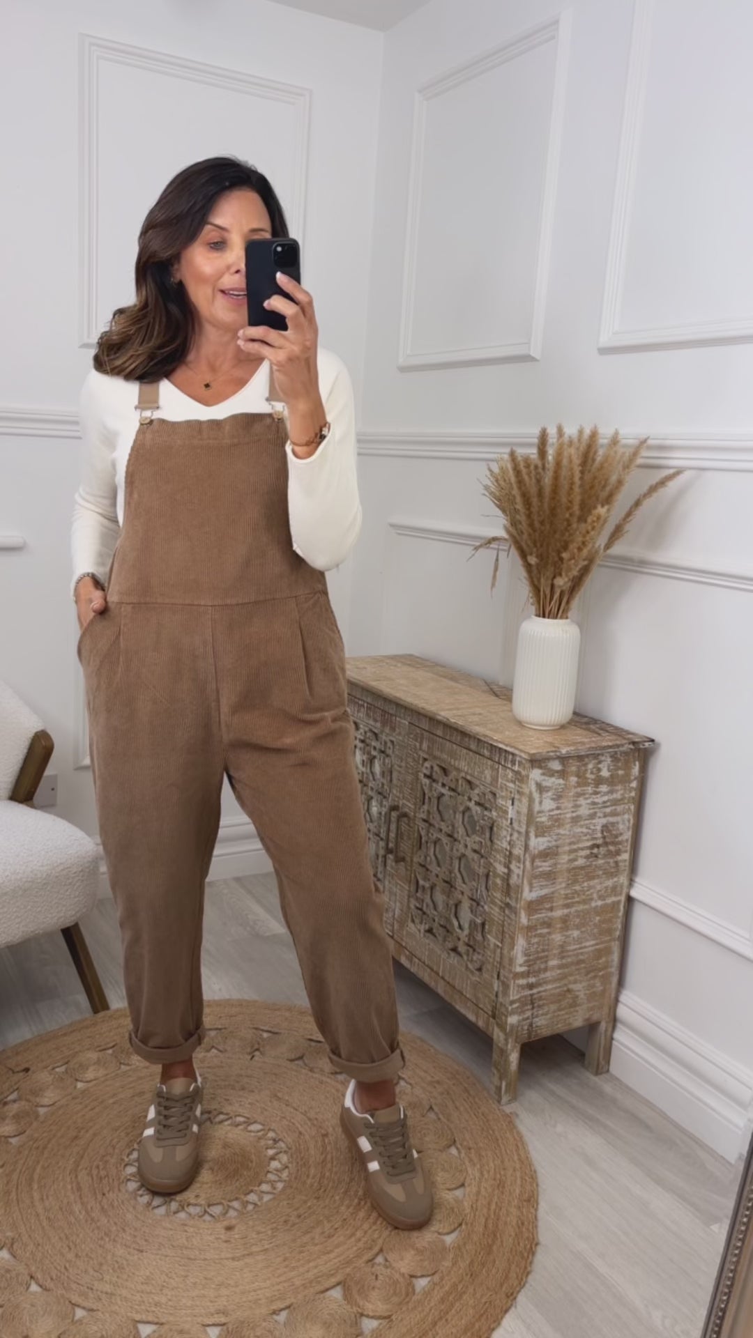 Kamala Camel Corduroy Jumpsuit