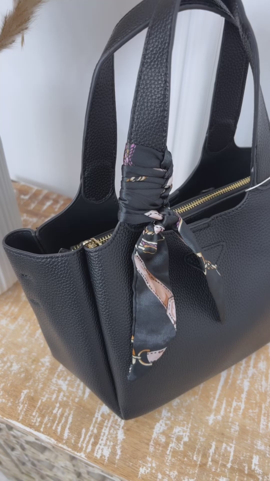 Lilit Black Satchel Bag