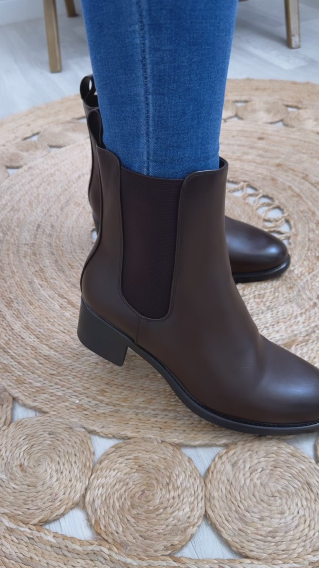 Evanna Brown Ankle Boots