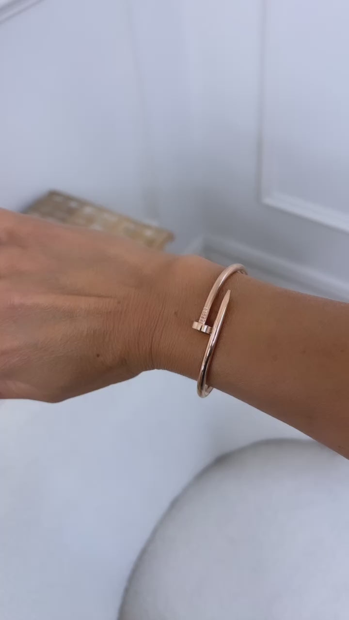 Gretta Rose Gold Nail Shape Bracelet