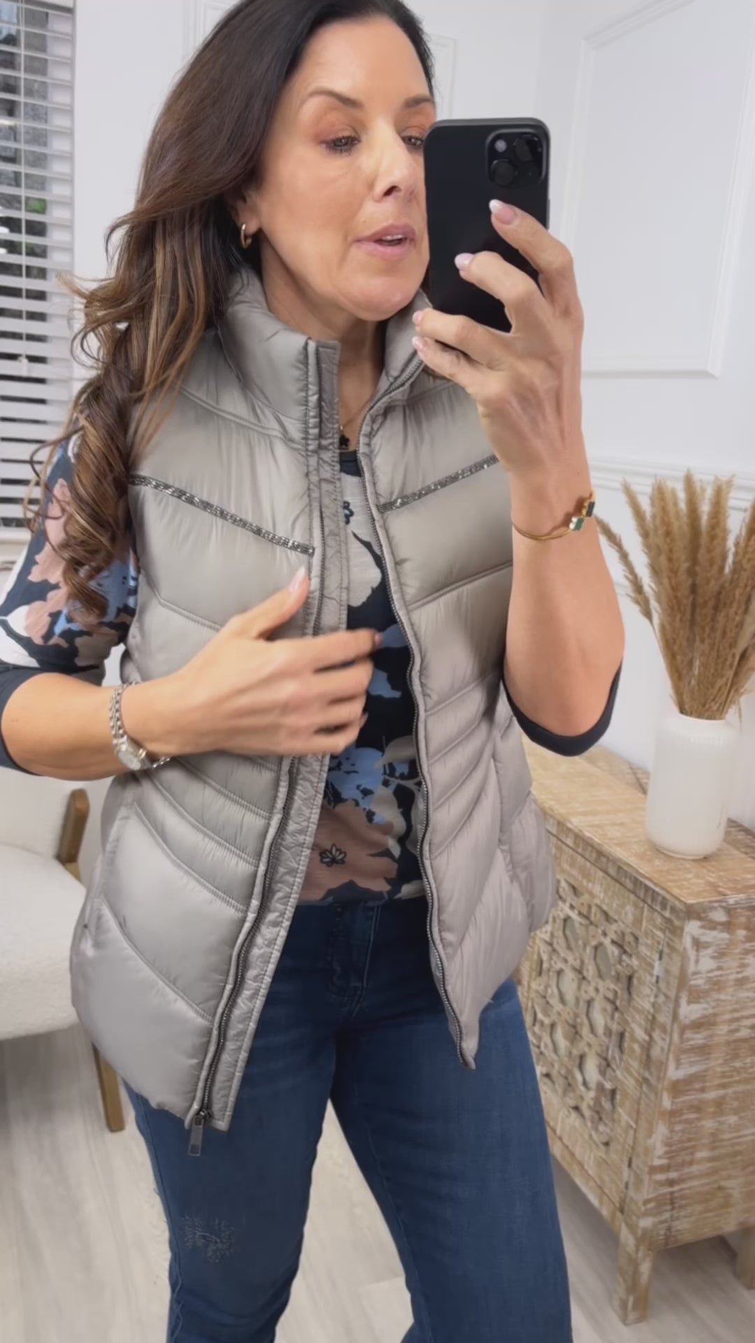 Bruna Light Sage Glitter Detail Gilet