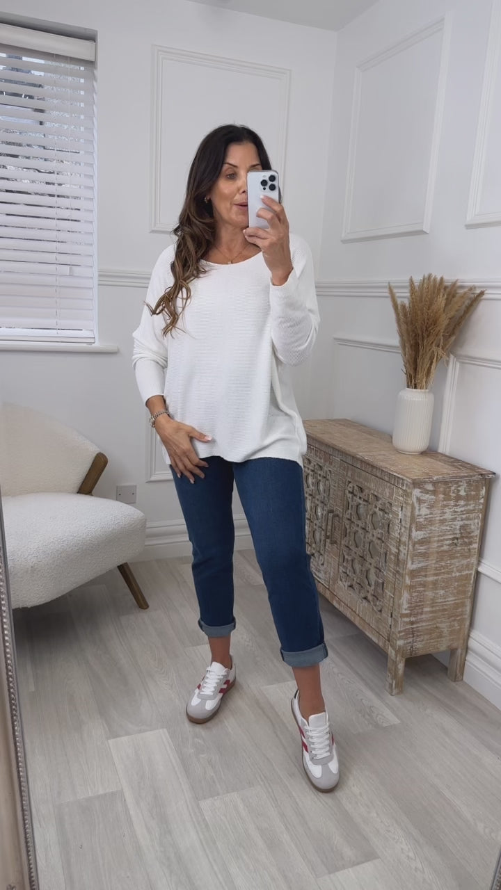 Maeve Cream Knit Top