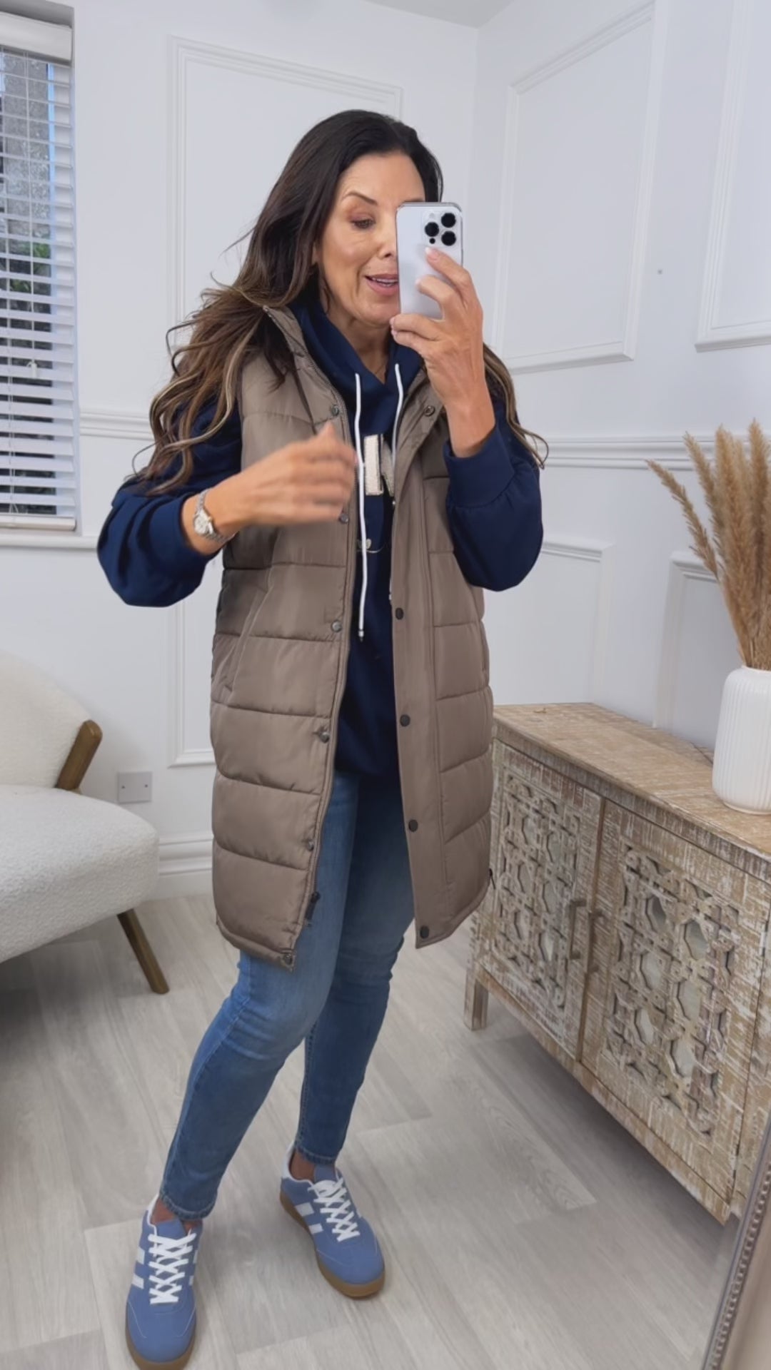 Kehlani Taupe Padded Gilet