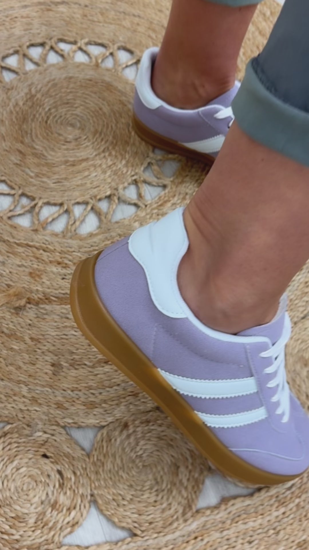 Paloma Purple Side Stripe Sneakers