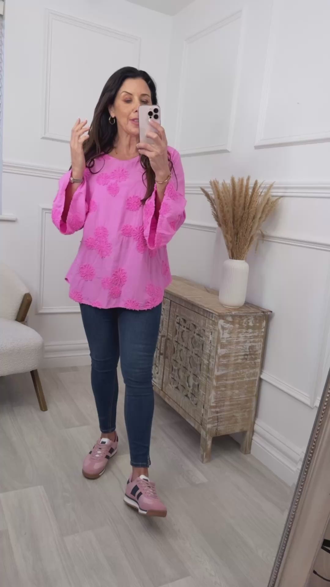 Robyn Pink Embroidered Blouse