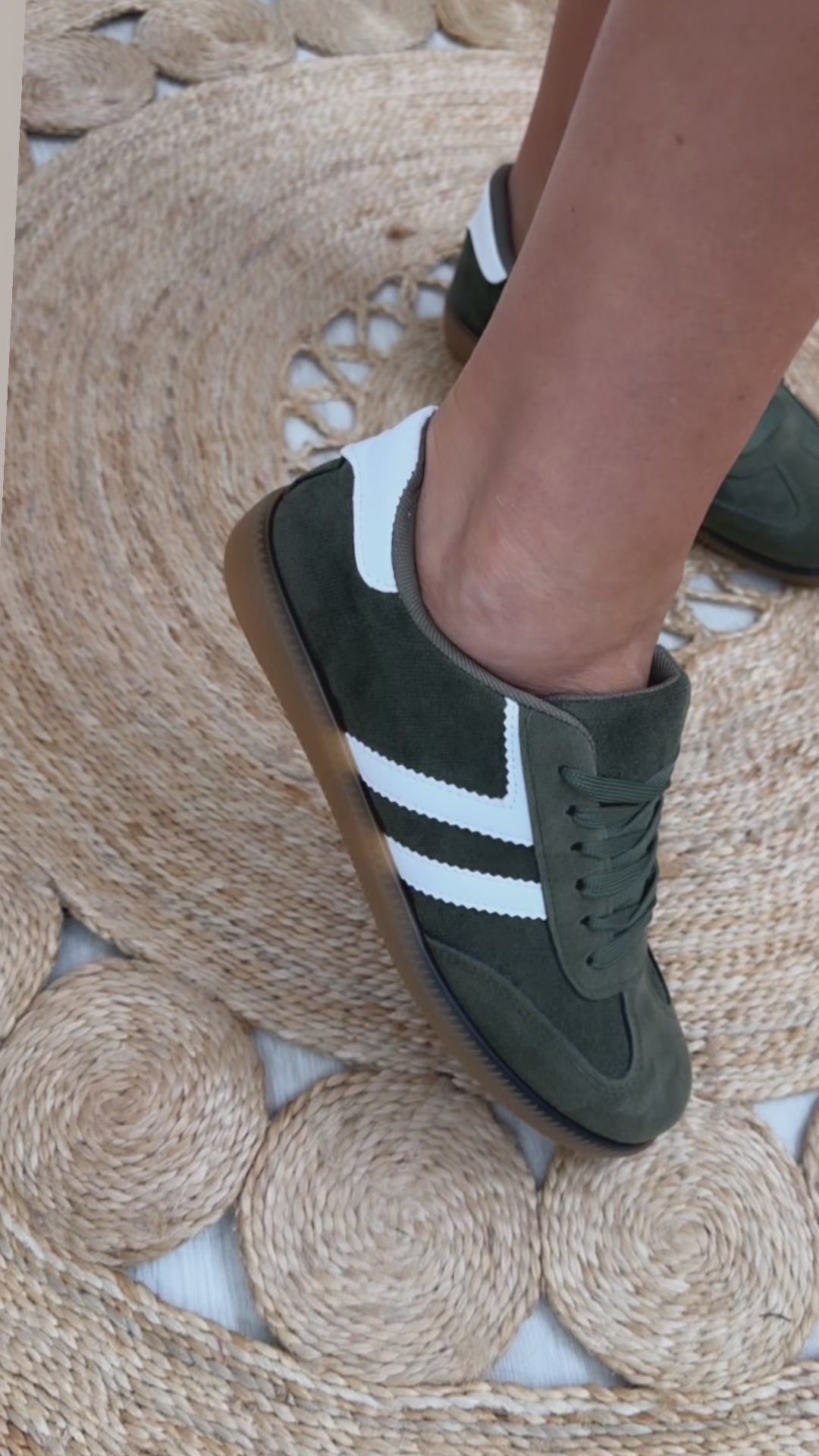 Harper Green Suede Sneakers