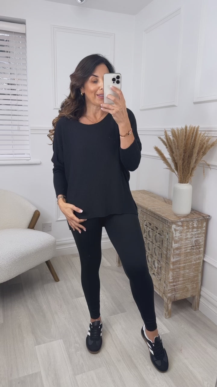 Maeve Black Knit Top