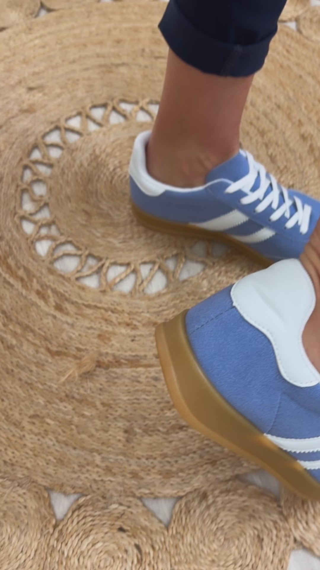 Paloma Blue Side Stripe Sneakers