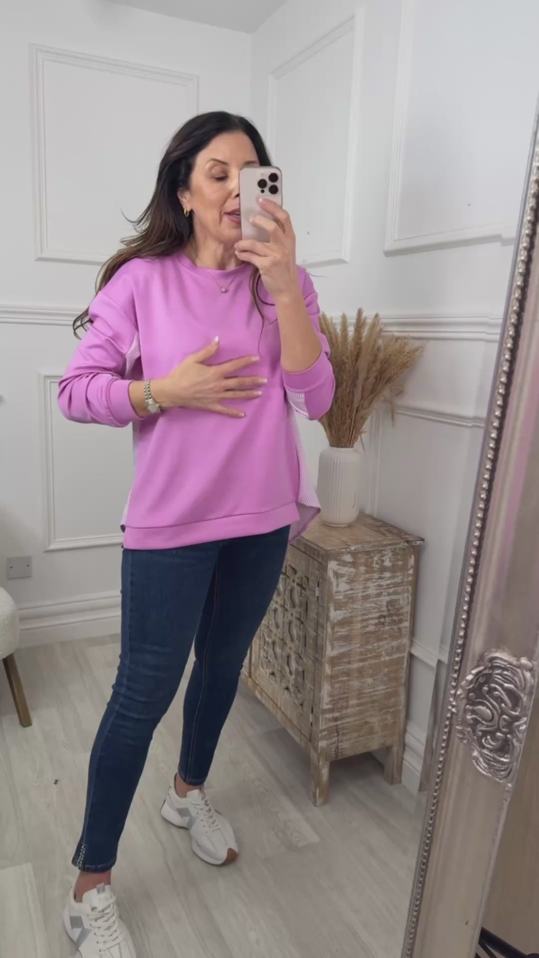 Bridget Pink Dual Style Sweatshirt