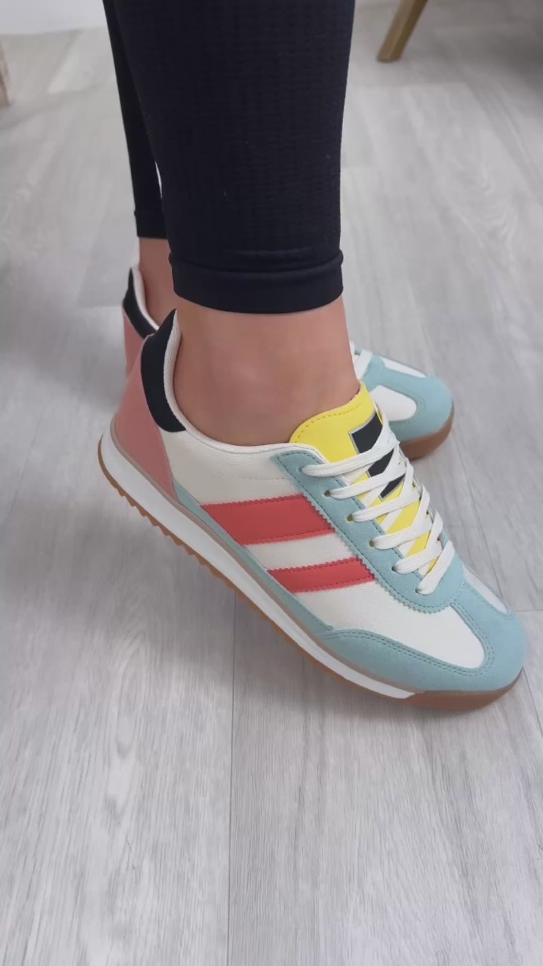 Britney Mix Colour Side Stripe Trainers