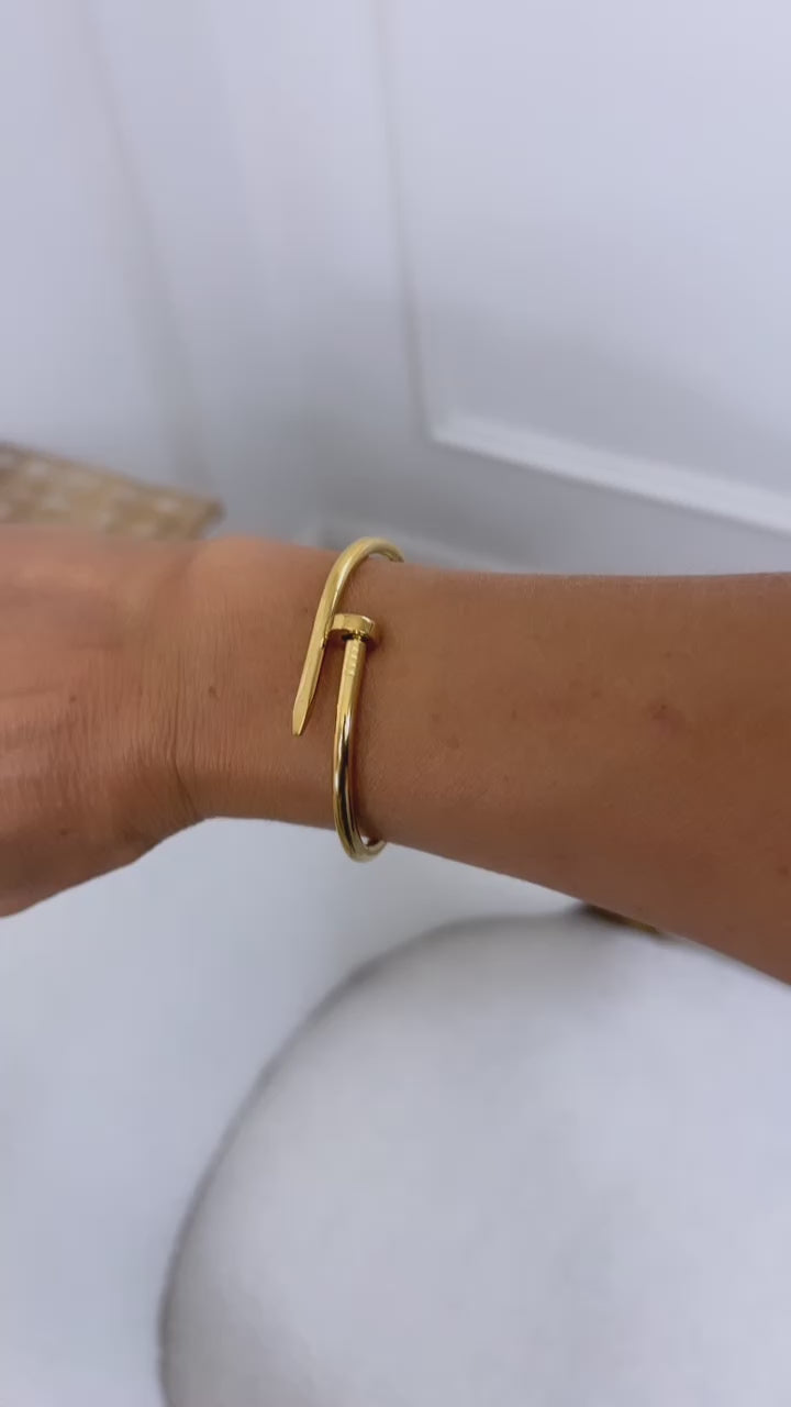 Gretta Gold Nail Shape Bracelet