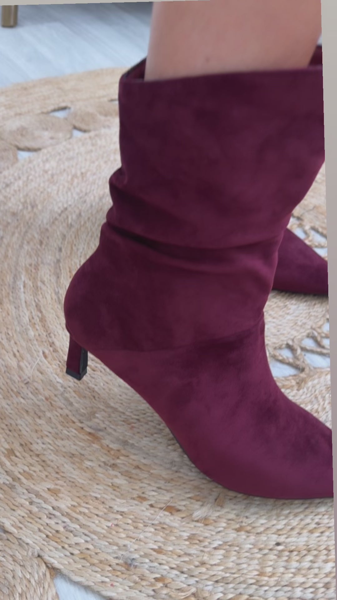 Iris Plum Slouchy Suede Boots