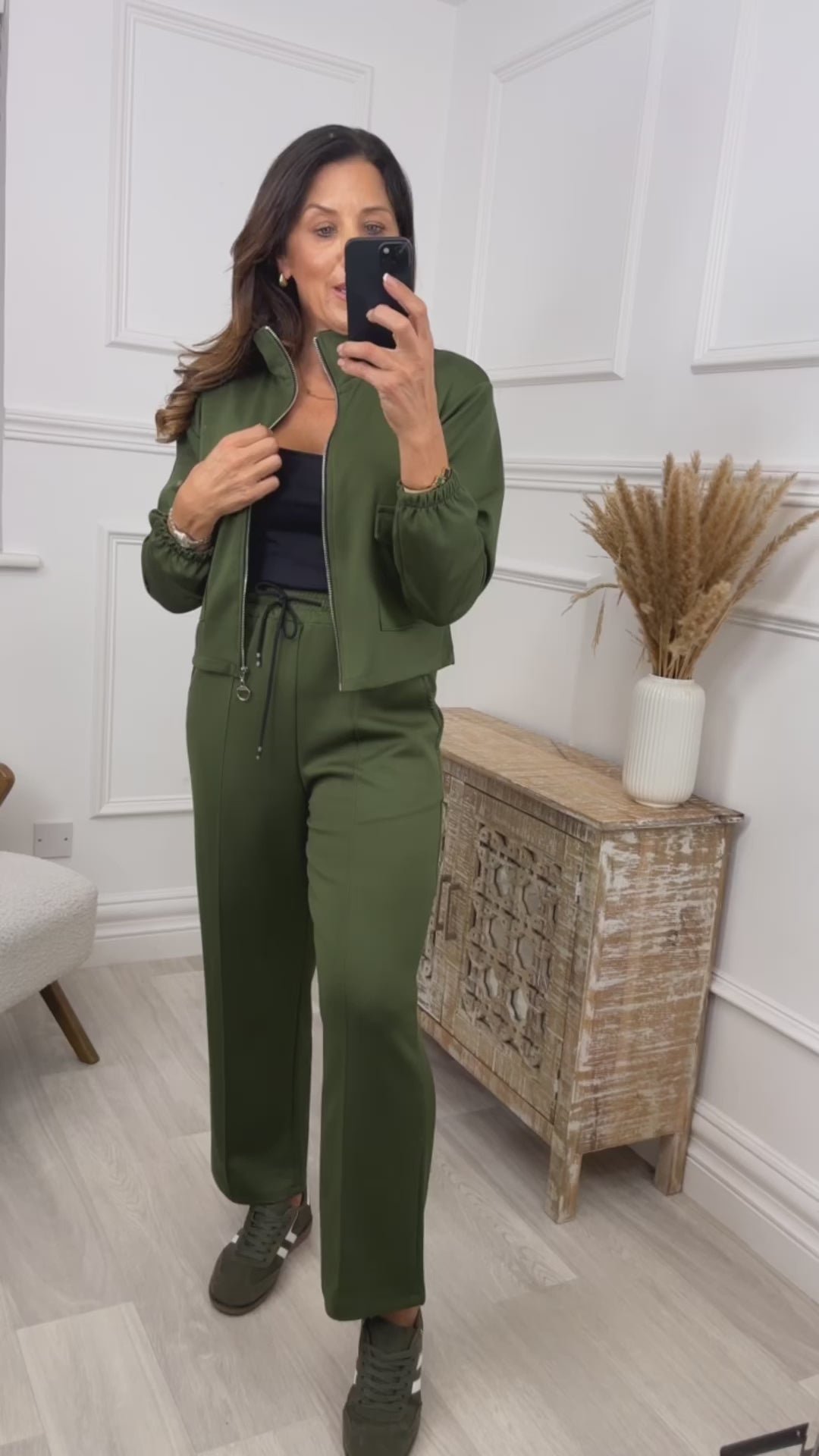 Cassidy Green Front Seam Trousers