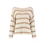 Rela Beige Stripe Knit Top