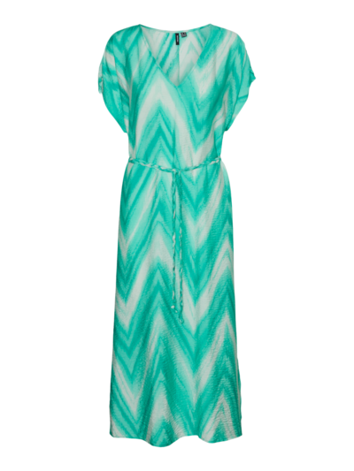 Josie Katydid Green Zig Zag Print Midi Dress