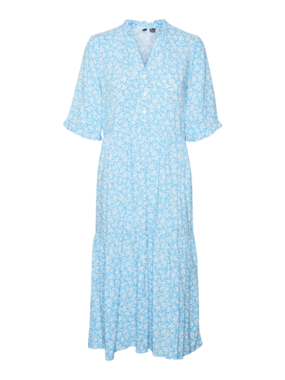 Easy Joy Bonnie Blue Vola Frill Midi Dress