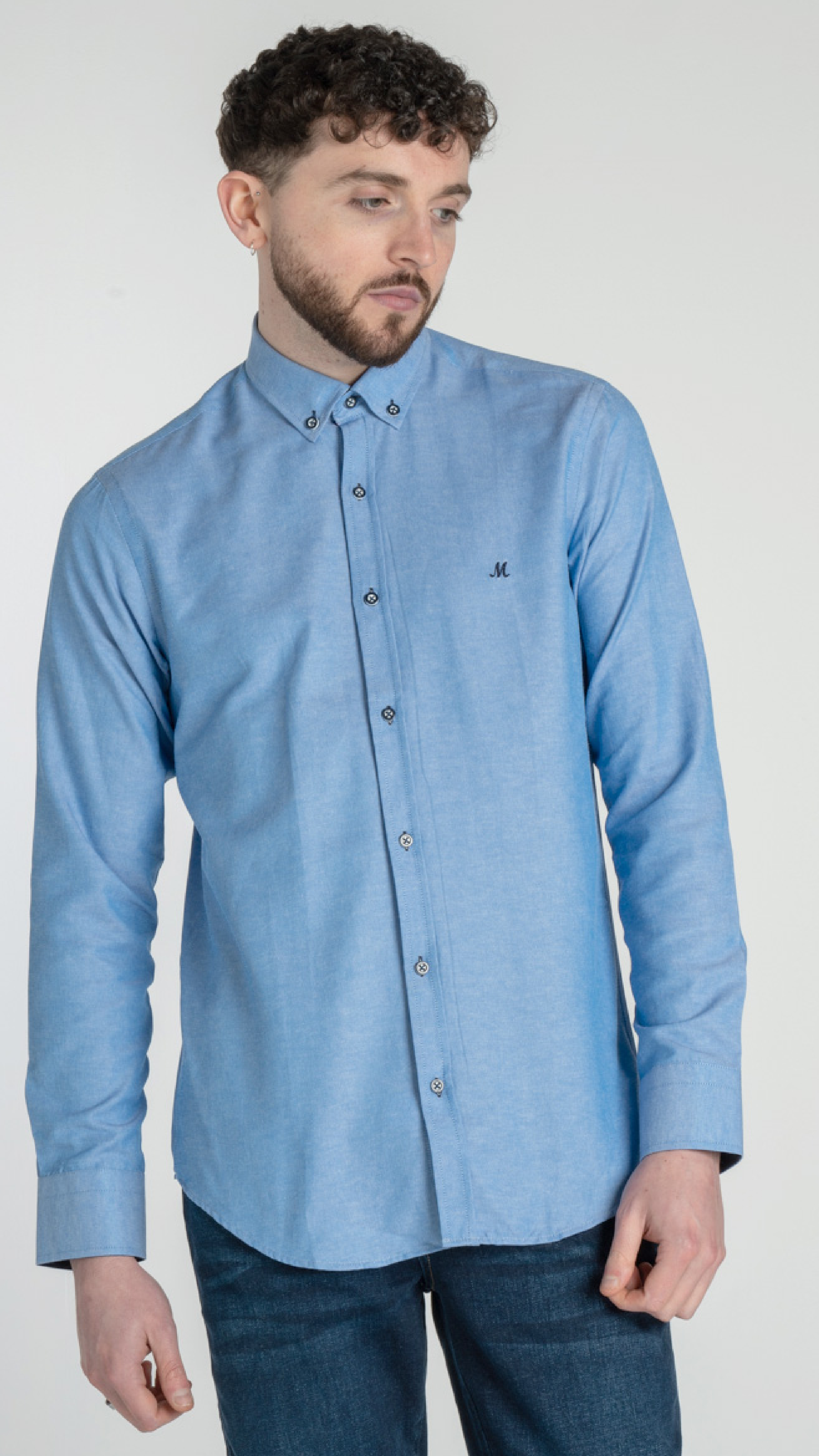Lolland Chambray Blue Oxford Shirt