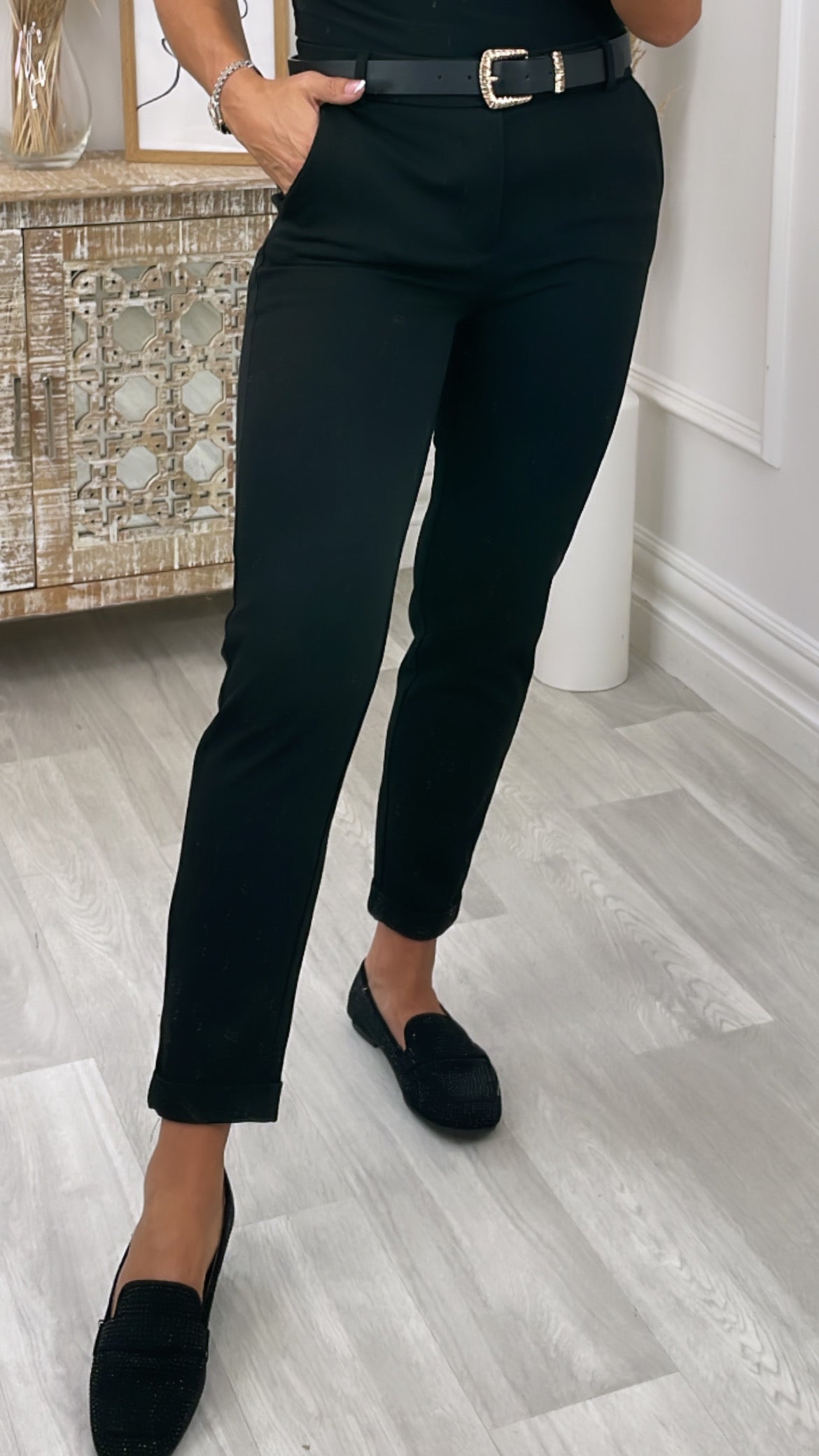 Maya Black Tailored Trousers